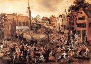 Gillis Mostaert Village Feast oil